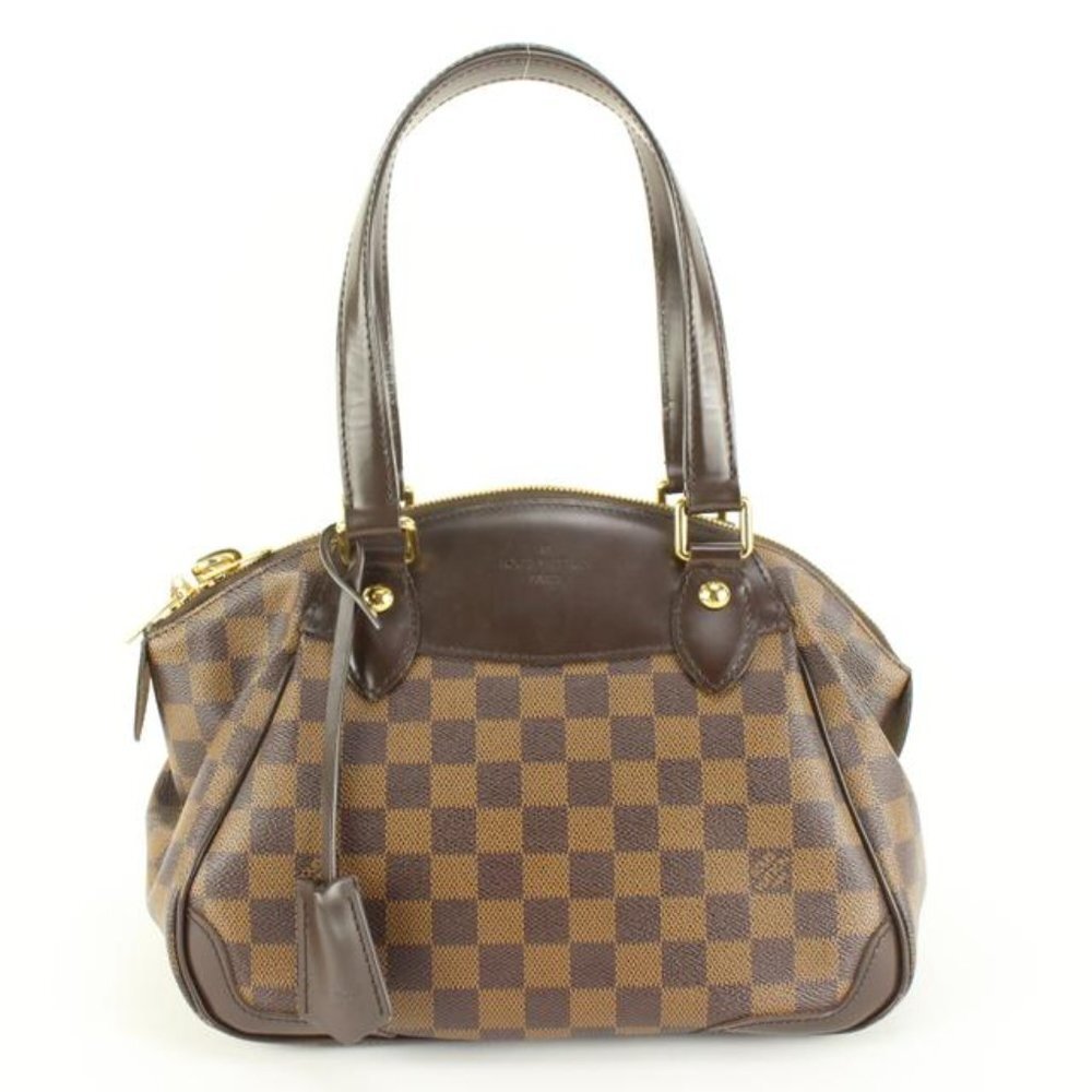 Louis Vuitton Discontinued Damier Ebene Verona PM Bowler Shoulder Bag 20lk53s